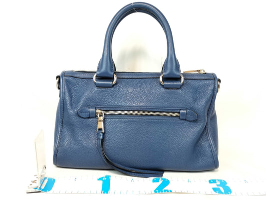 PRADA Vitello 2-Way Blue Handbag