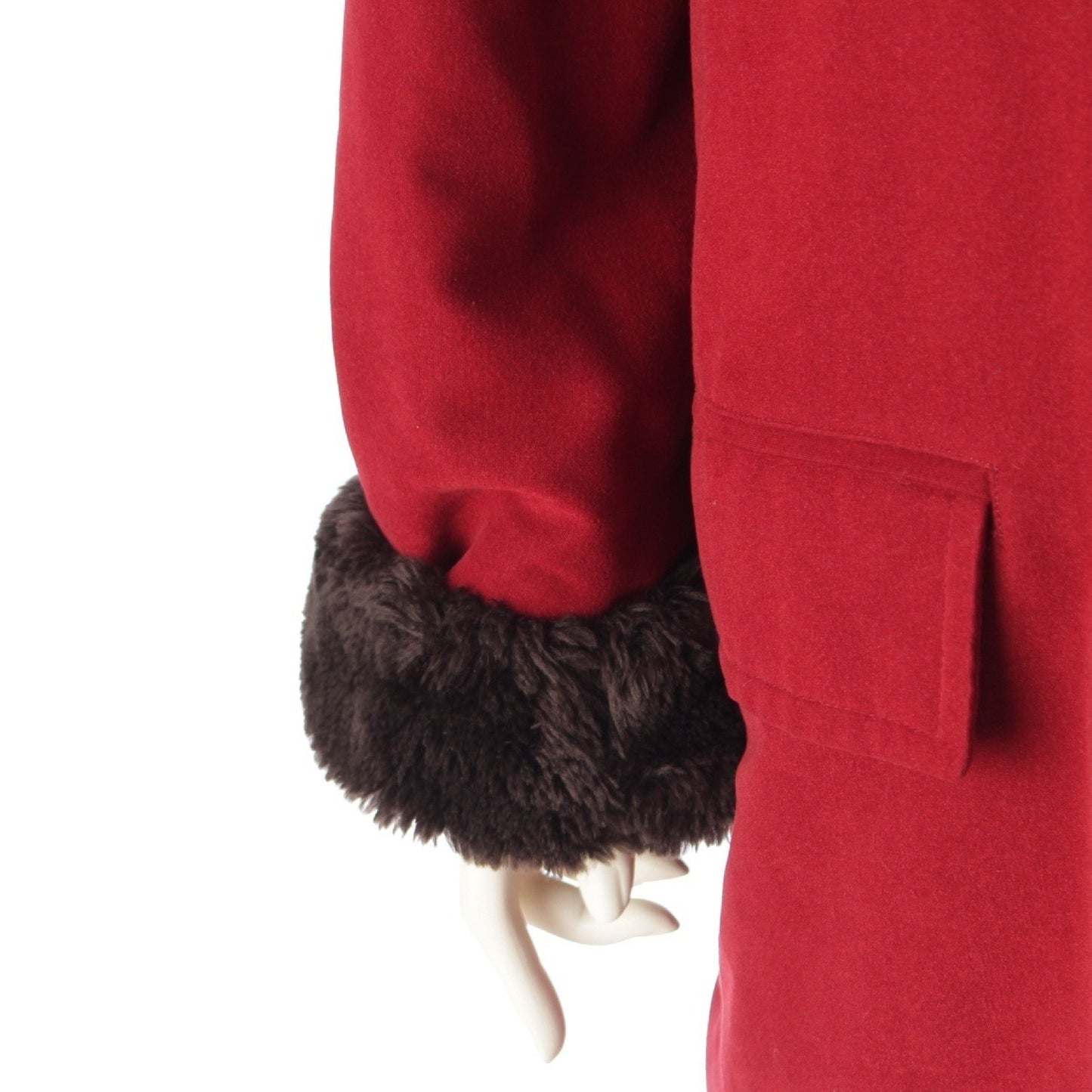 Dior Vintage Dior Fur Coat Dark Brown Red Coat