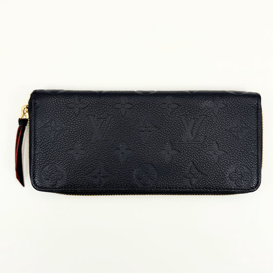 LOUIS VUITTON Monogram Empreinte Marine Rouge Zippy Wallet M69415 Wallet