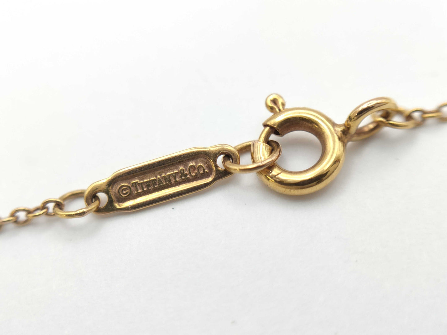 Tiffany & Co. Solitaire 1PD PG Au750 1.7g Necklace