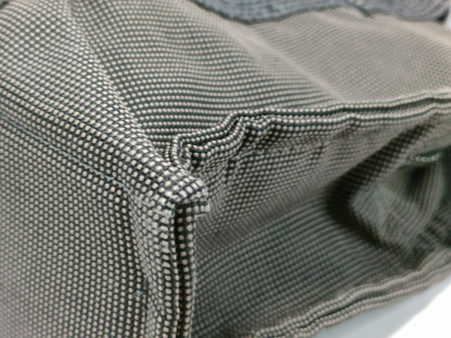 HERMES Air Line PM Canvas Handbag Gray