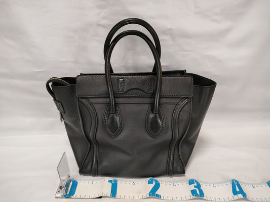 CELINE Luggage Tote Bag Black Handbag