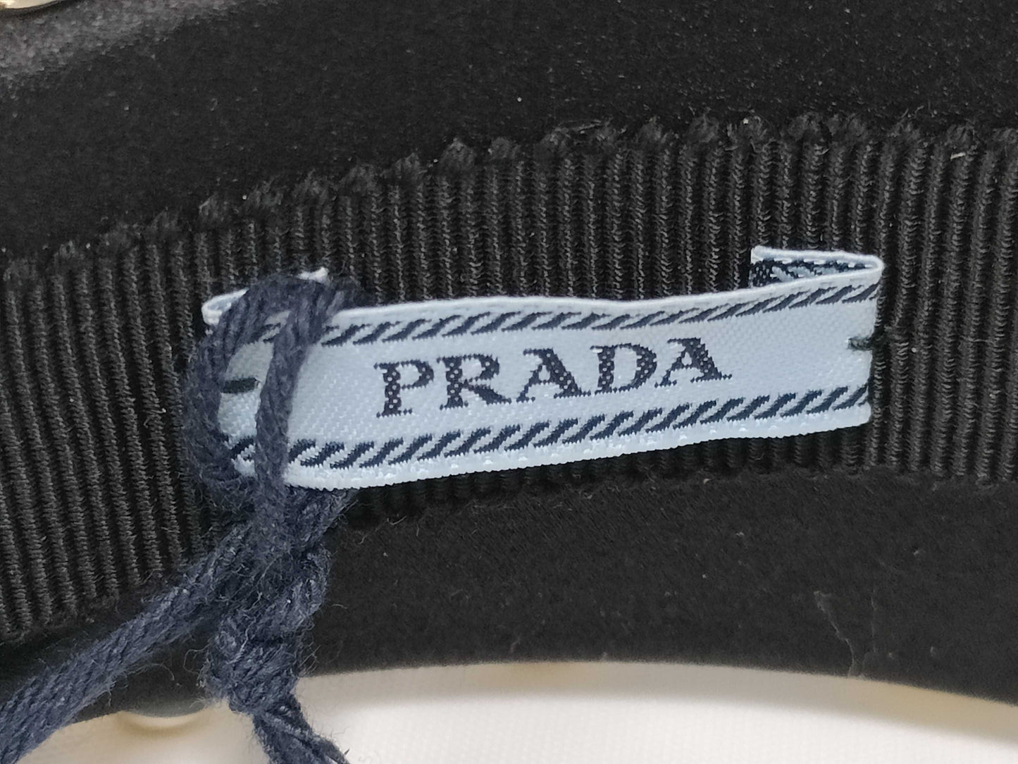 PRADA PRADA 2019 1IH016 Headband with Ribbon, Studs, and Sequins