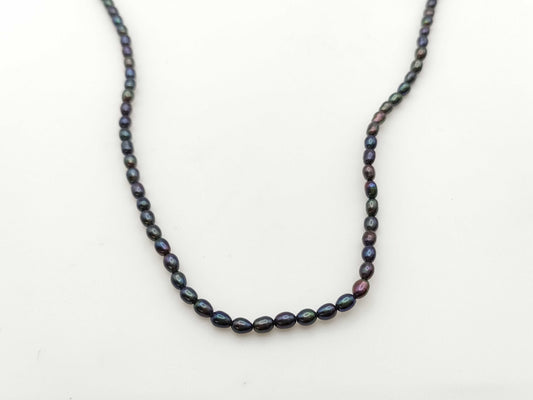 TASAKI Semi-Round Pearl Necklace, Diameter 3.3-3.7mm, 18K Gold, 15.0g