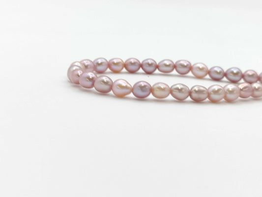 TASAKI Semi-Round Pearl Necklace, Diameter: Approx. 3.3-3.9mm, 18K Gold, 16.3g