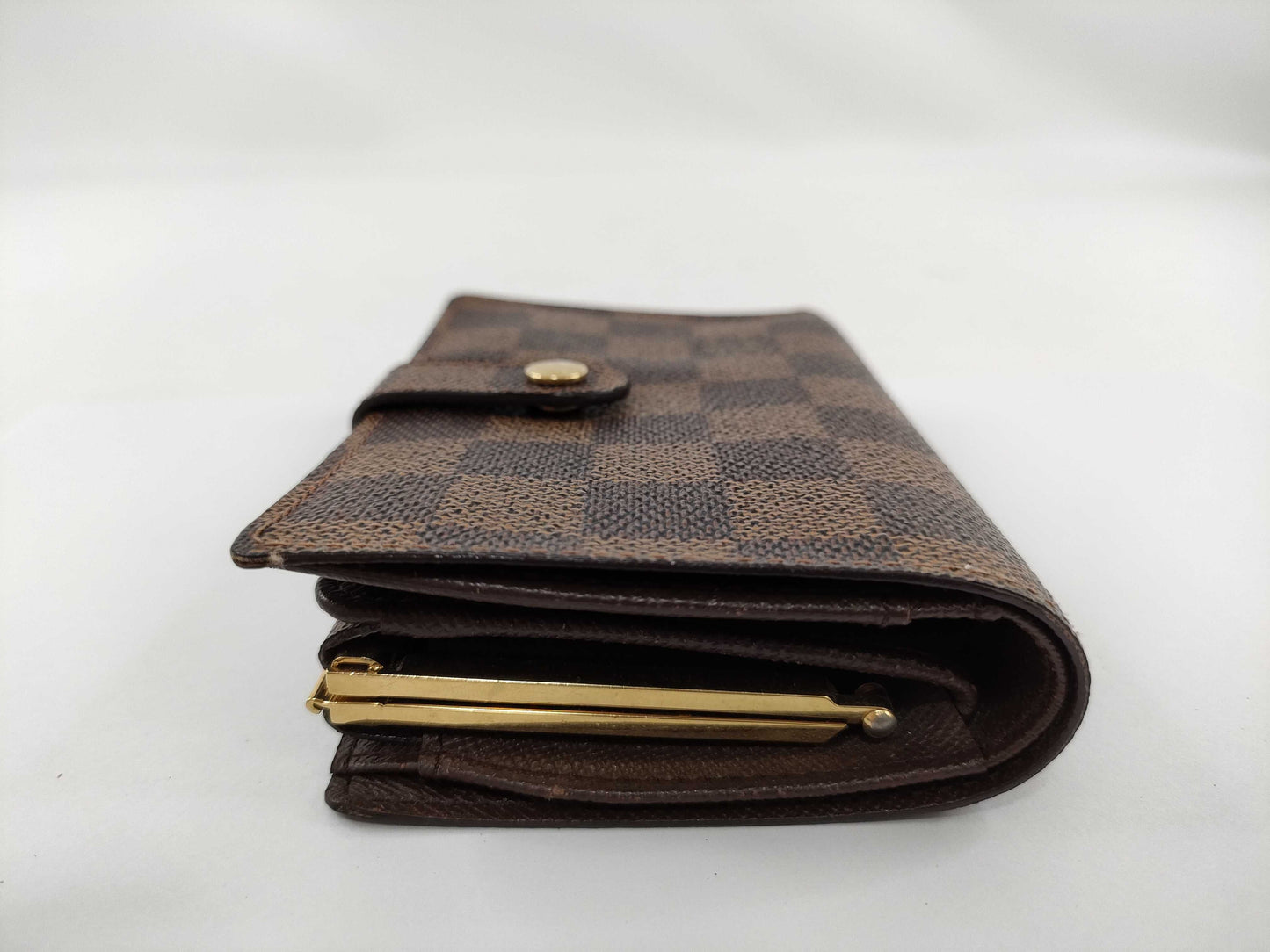 LOUIS VUITTON Damier LV Damier Porte Monnaie Bi-fold Viennois N61664 MI0064 Wallet