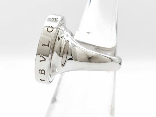 BVLGARI Optical Onyx and Diamond Ring, 750 White Gold/Stainless Steel, 23.9g