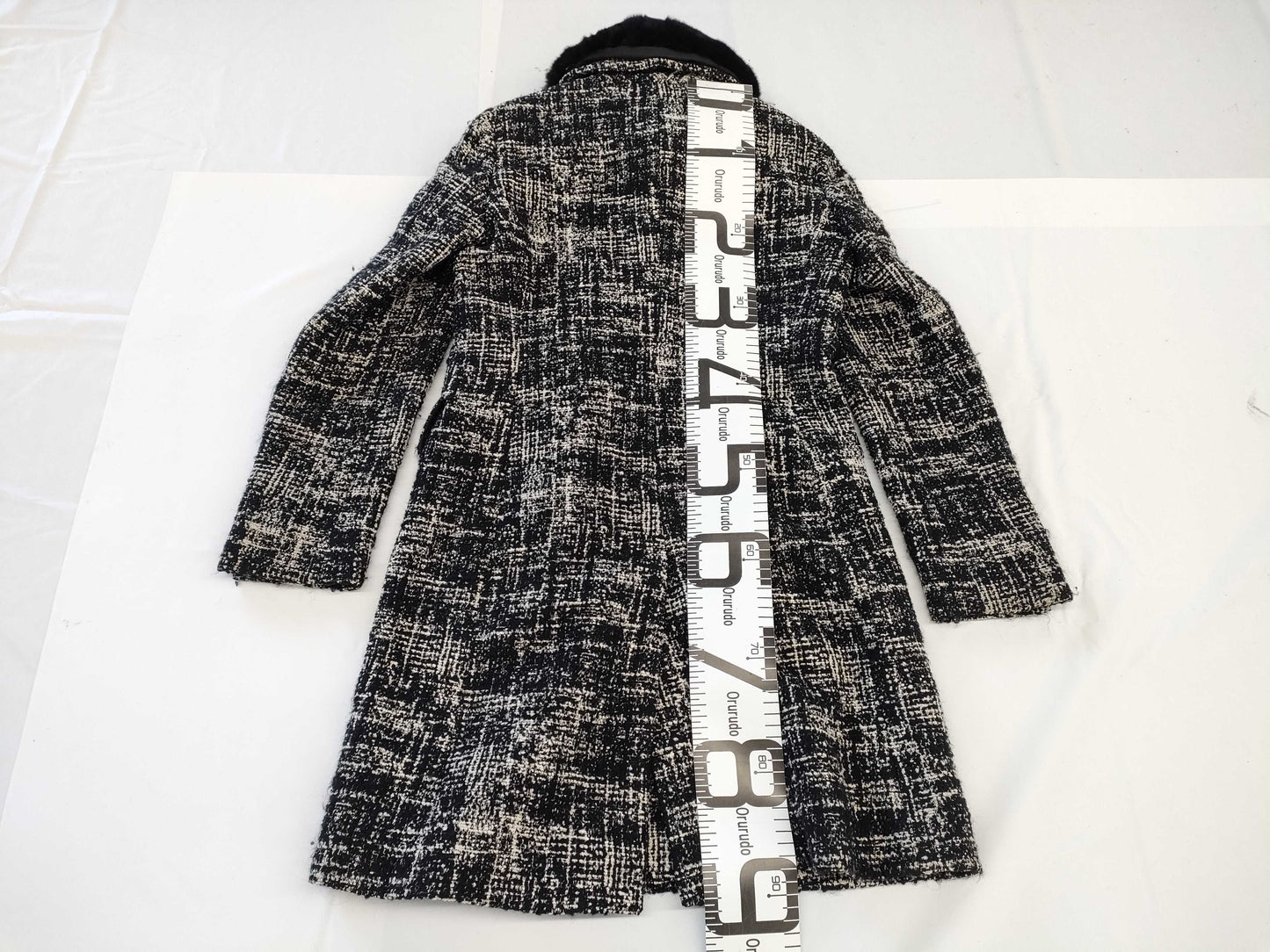 MaxMara Max Mara Tweed Coat Fur Size 42 Coat