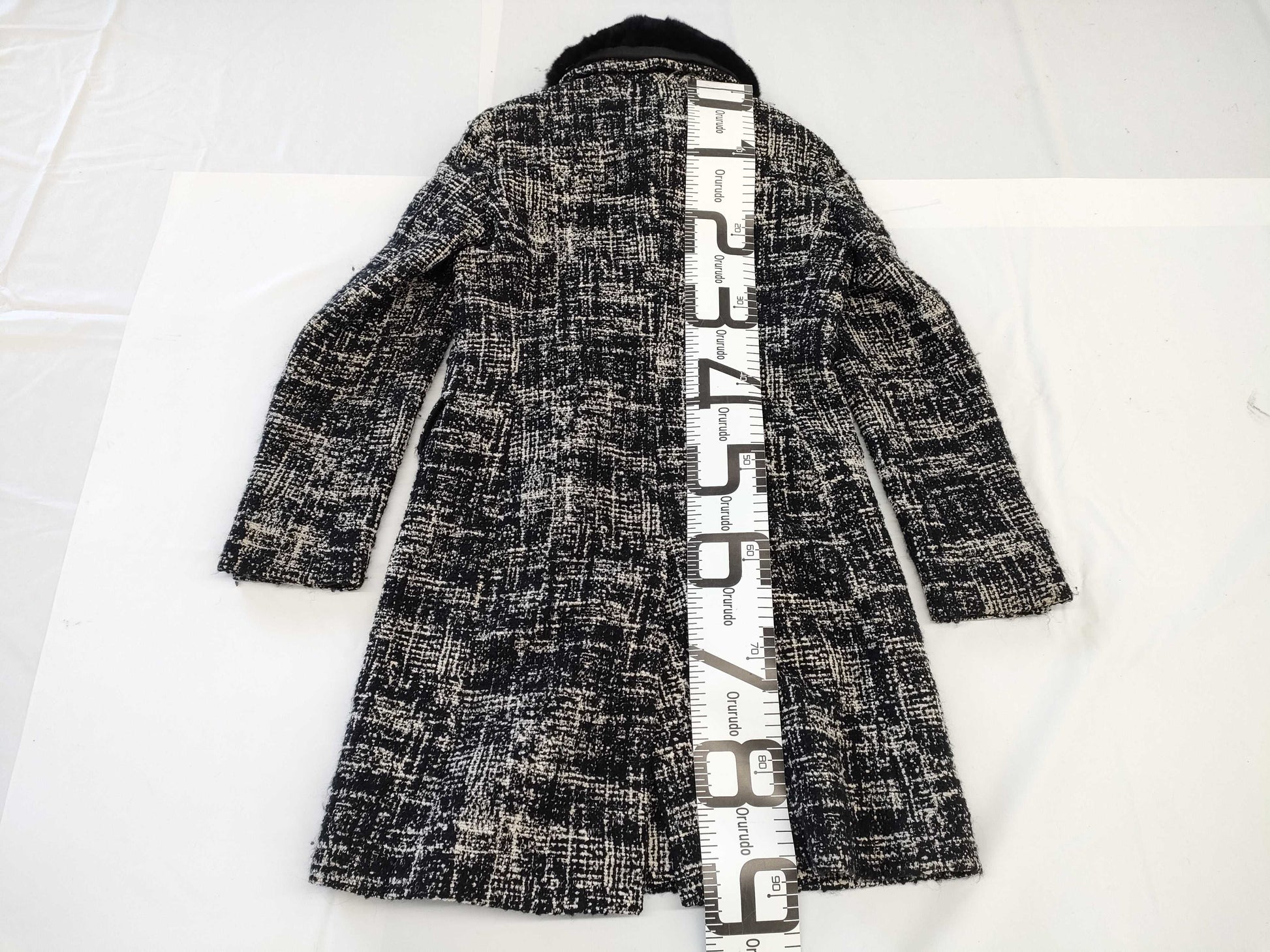 MaxMara Max Mara Tweed Coat Fur Size 42 Coat