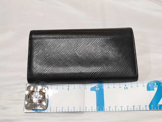 LOUIS VUITTON Epi Portefeuille Sarah Black Long Wallet M64322 Wallet