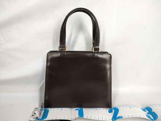 FENDI Fendi handbag, clasp closure, leather, brown