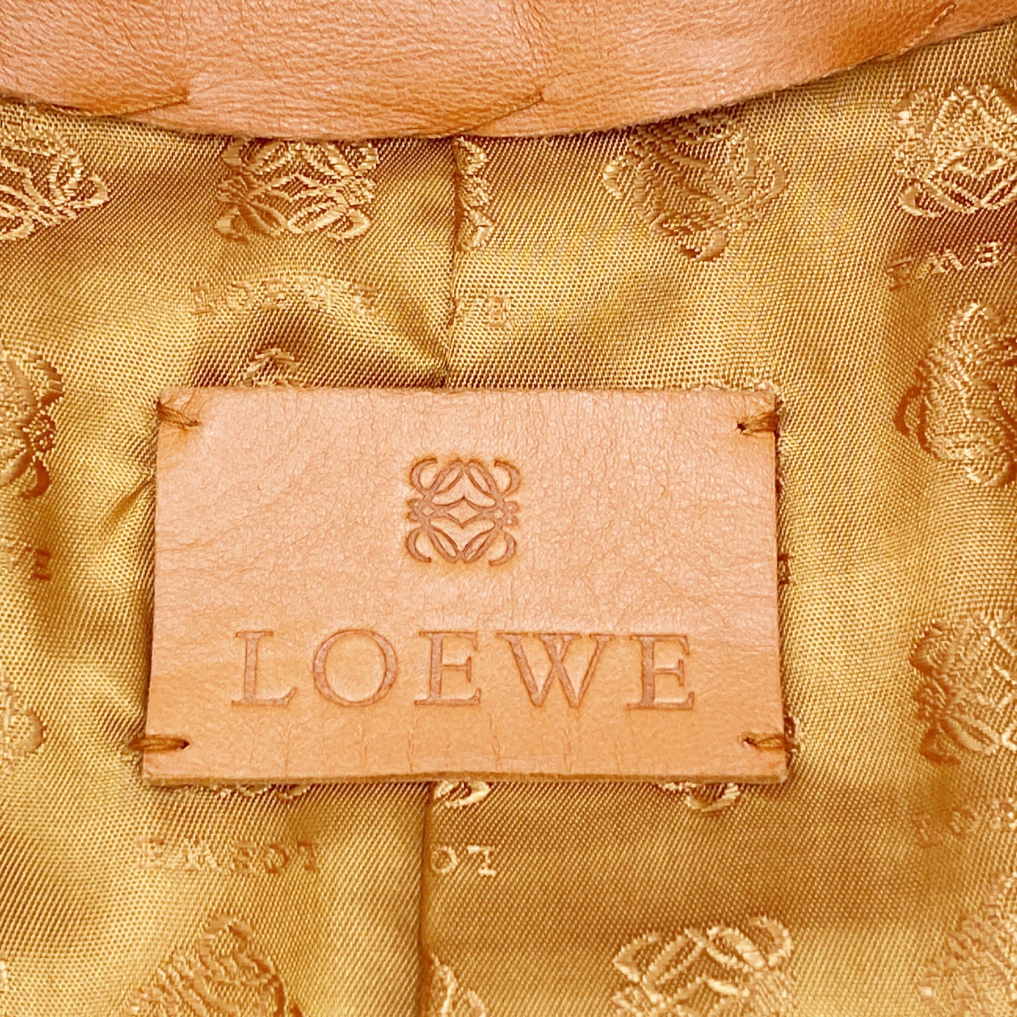 LOEWE LOEWE Set-up Leather Orange Size 34 Other Apparel