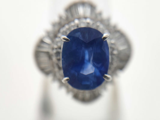 S2.88ct D1.02ct PT900 11.0g Ring