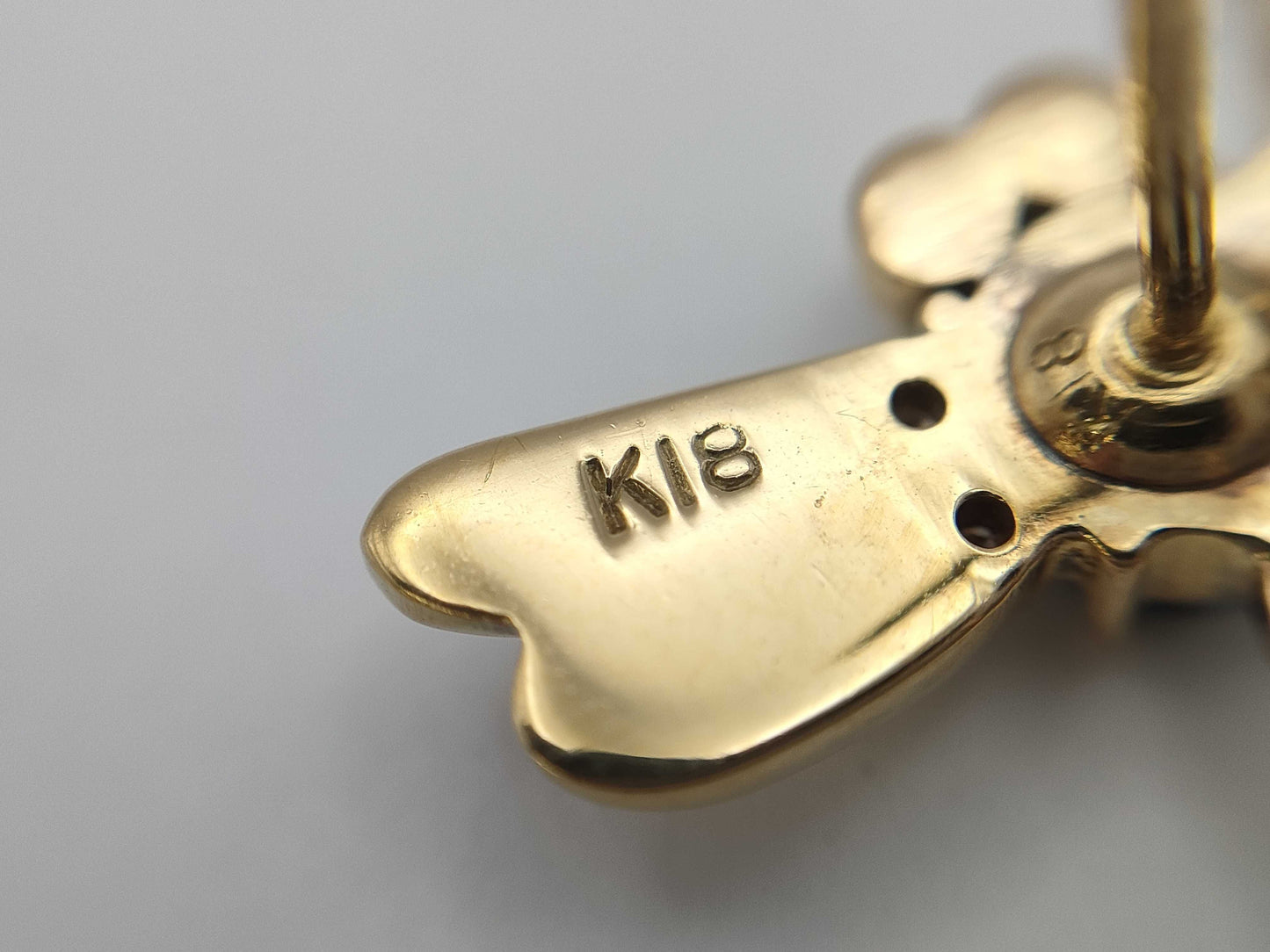 S 0.86ct D 0.12ct K18 4.2g Tie pin/cufflinks