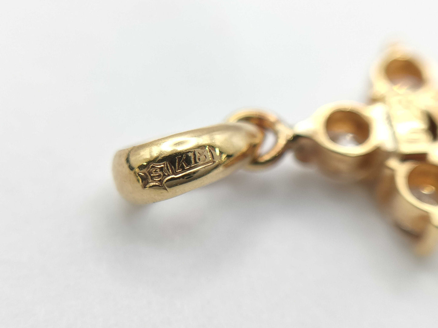 D0.22ct K18 0.6g Pendant Top