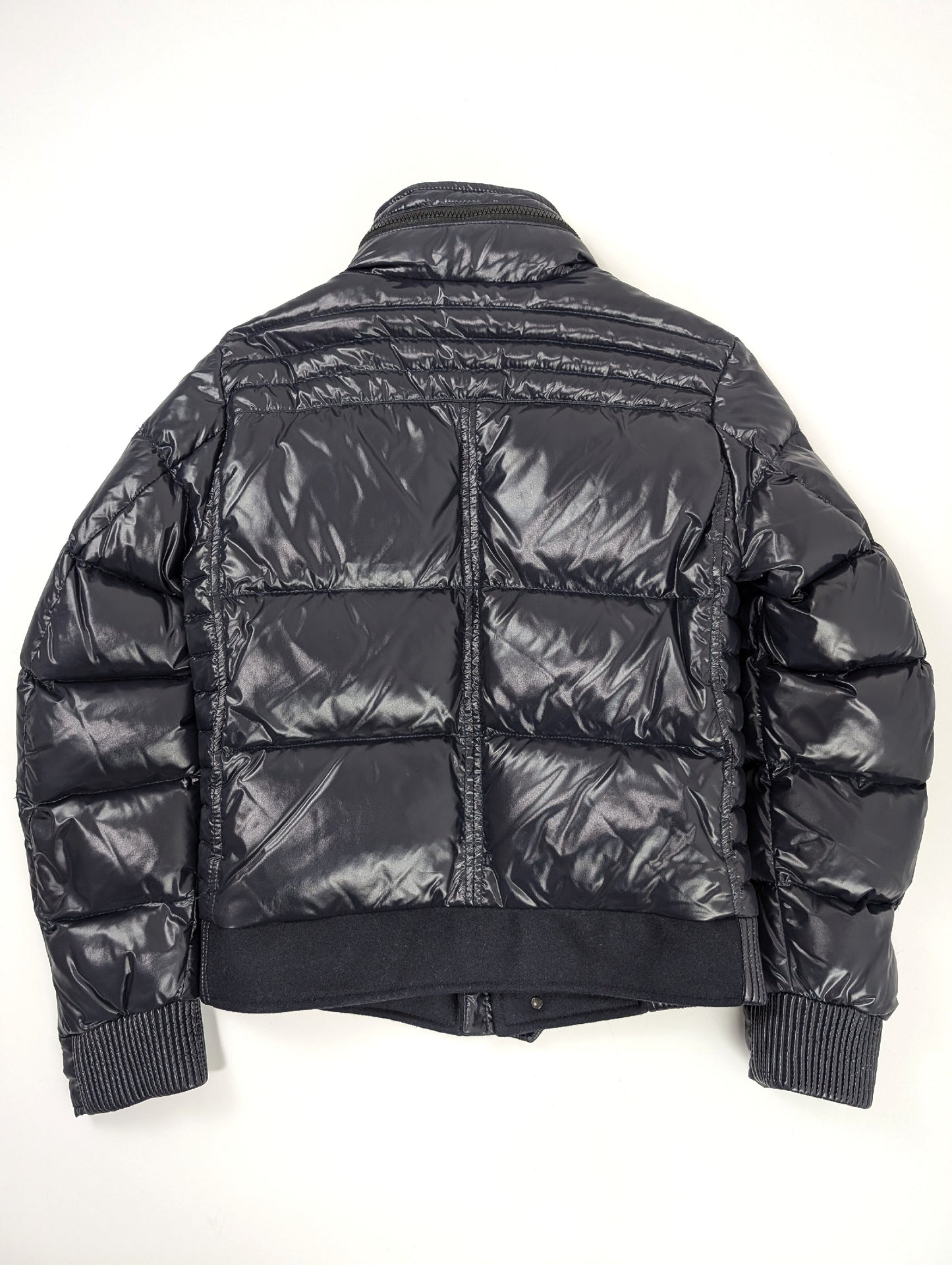 MONCLER MONCLER Wool Down Coat Jacket with Black Patch