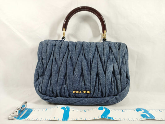 miu miu miu miu denim tortoiseshell handbag Matelasse handbag