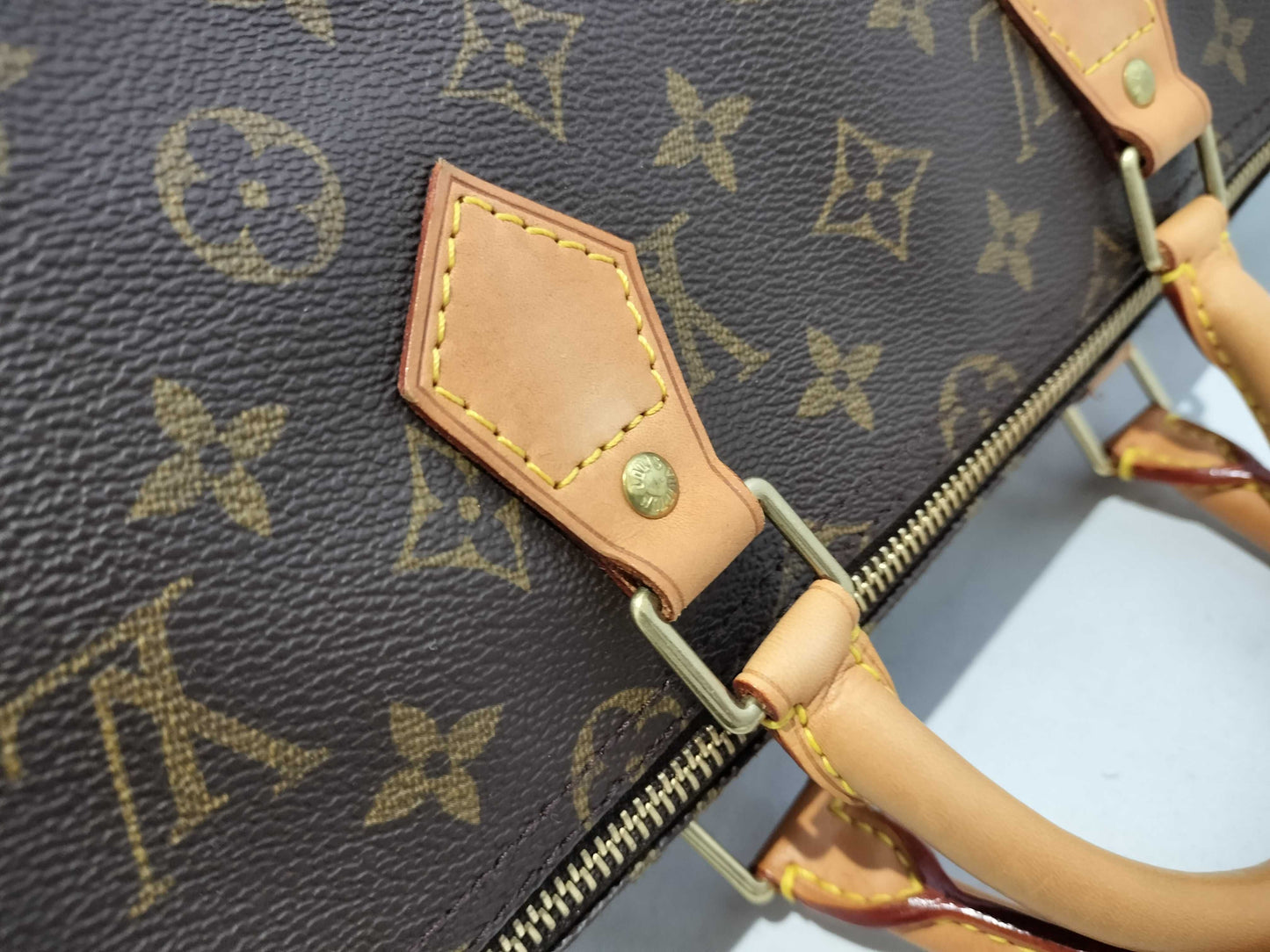 LOUIS VUITTON Monogram Louis Vuitton Speedy 35 Monogram M41107 Cadena Key Dust Bag Boston Bag