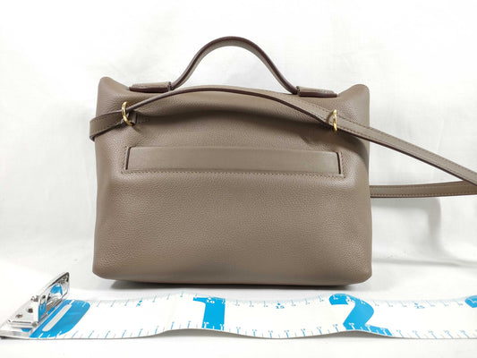 HERMES Sac Vin Quatre Mini Evercolor Swift Etoupe Shoulder Bag