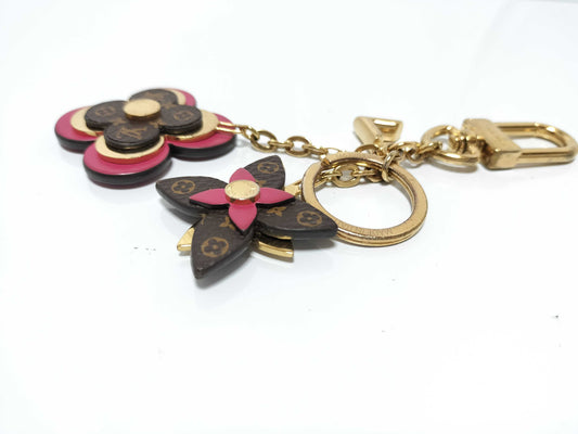 LOUIS VUITTON Monogram M63084 Monogram Porte Clé Blooming Flower Key Case/Key Holder