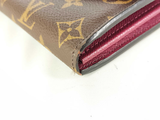 LOUIS VUITTON Monogram Louis Vuitton Monogram Portefeuille Sarah Fuchsia M62234 MS3149 Wallet