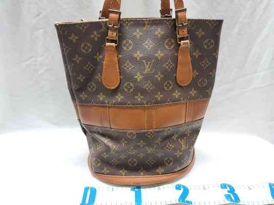 LOUIS VUITTON Monogram Clasp Bucket Shoulder Bag with Pouch