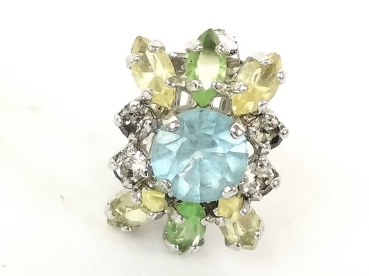 Dior Christian Dior Earrings Color Stone Earrings