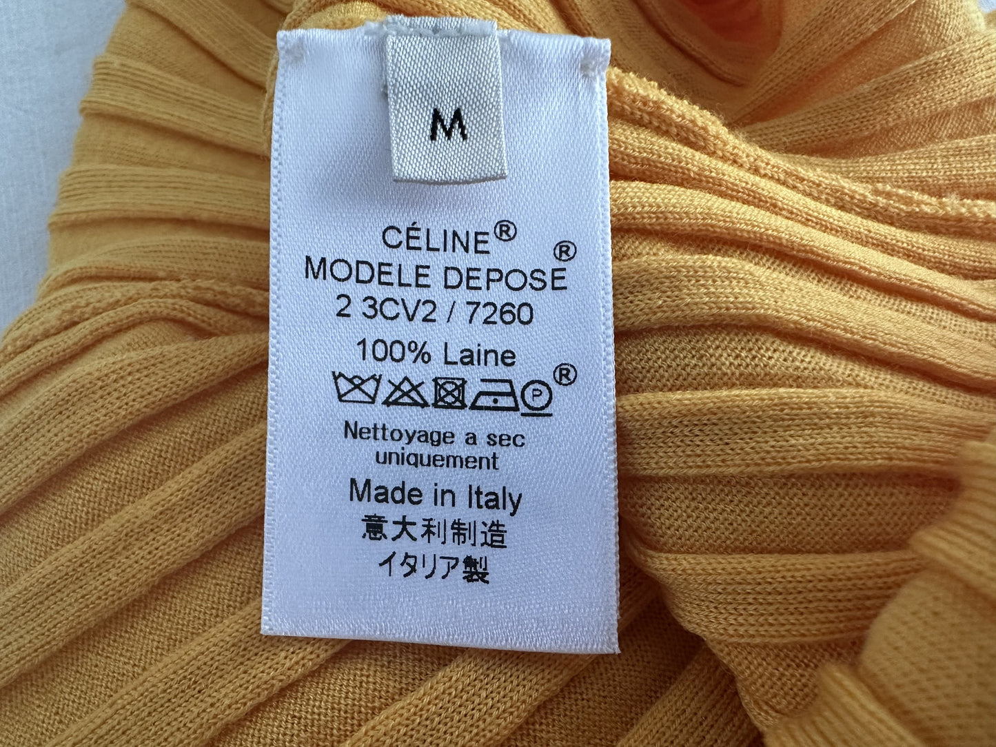 CELINE Phoebe-era wool rib turtleneck sweater, size M, by Phoebe Philo.