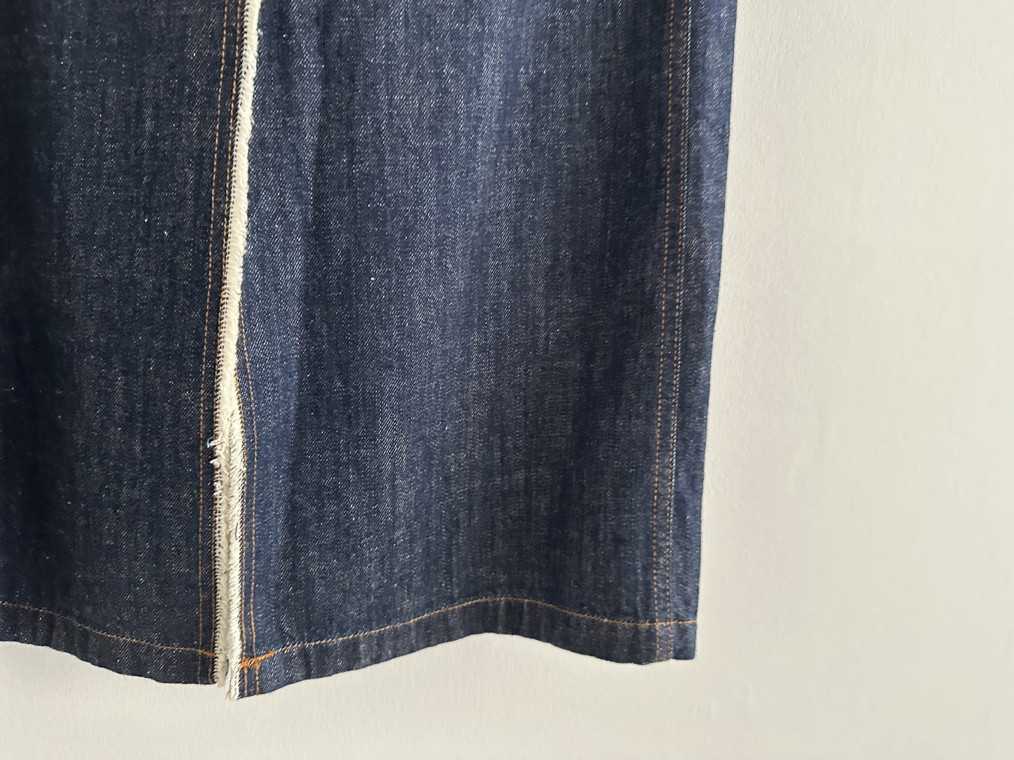 DRIES VAN NOTEN denim skirt, long, size 36