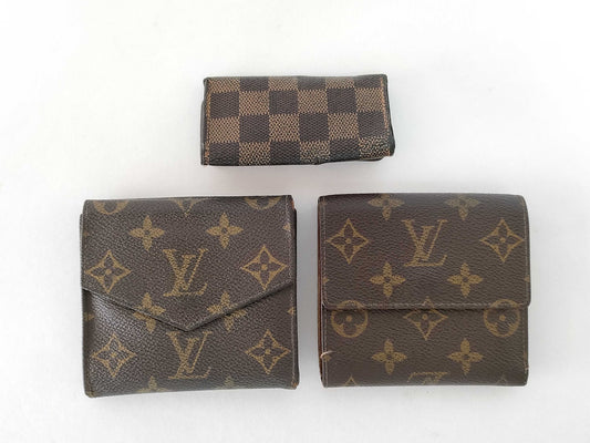 LOUIS VUITTON Monogram Louis Vuitton Wallet and Key Case 3-Piece Set Wallet
