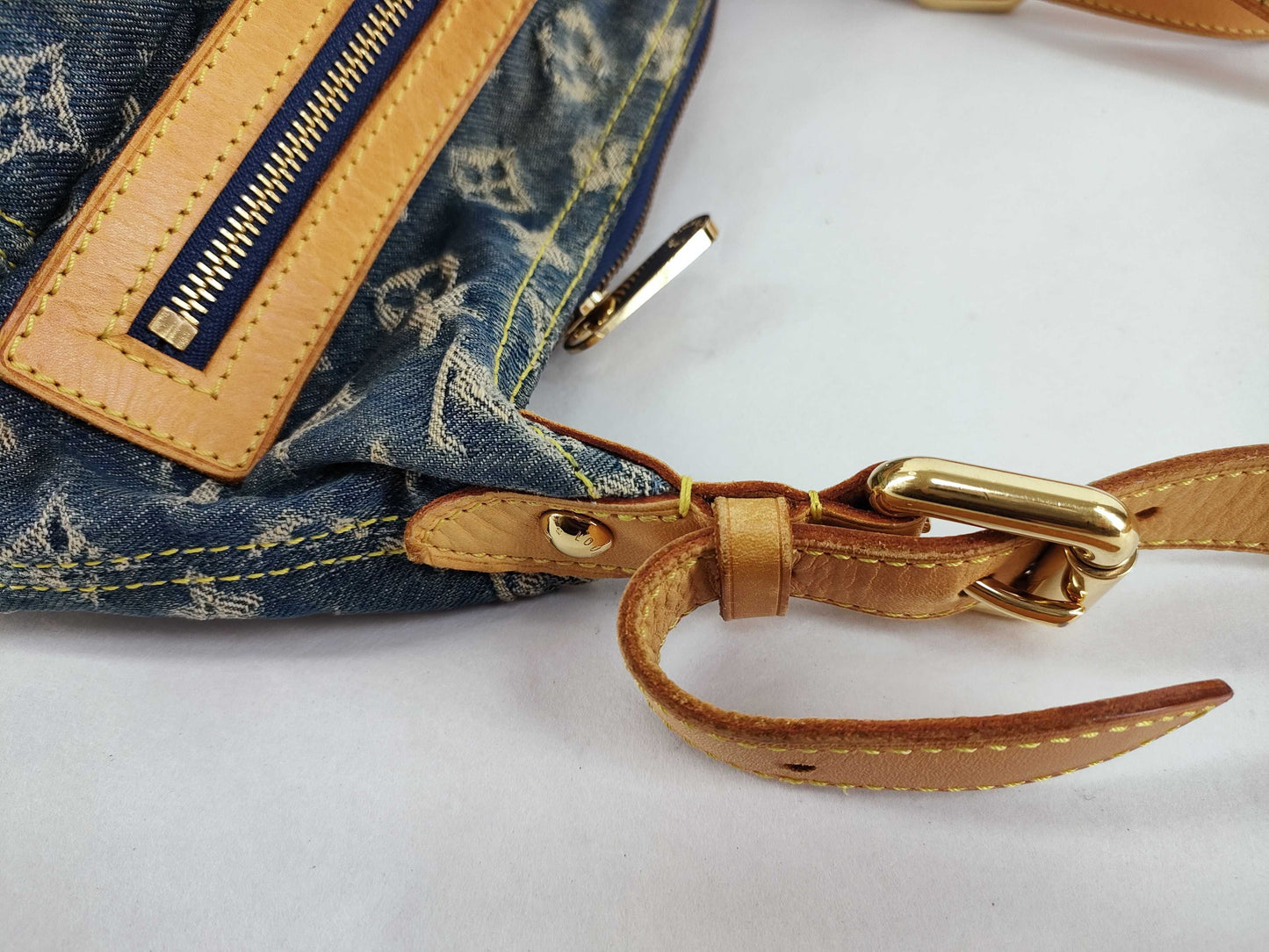 LOUIS VUITTON Monogram Denim Baggy PM Shoulder Bag M95049