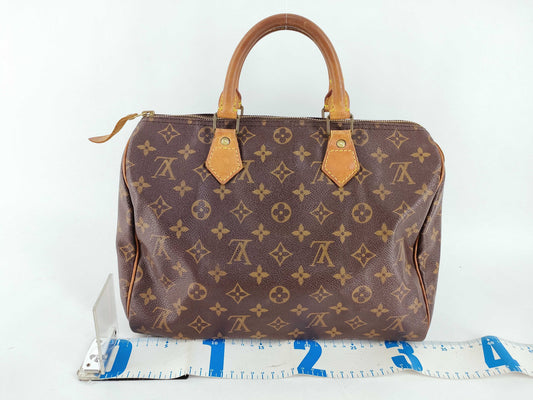 LOUIS VUITTON Monogram Speedy 30 Handbag M41526 VI0941 Cadena Boston Bag