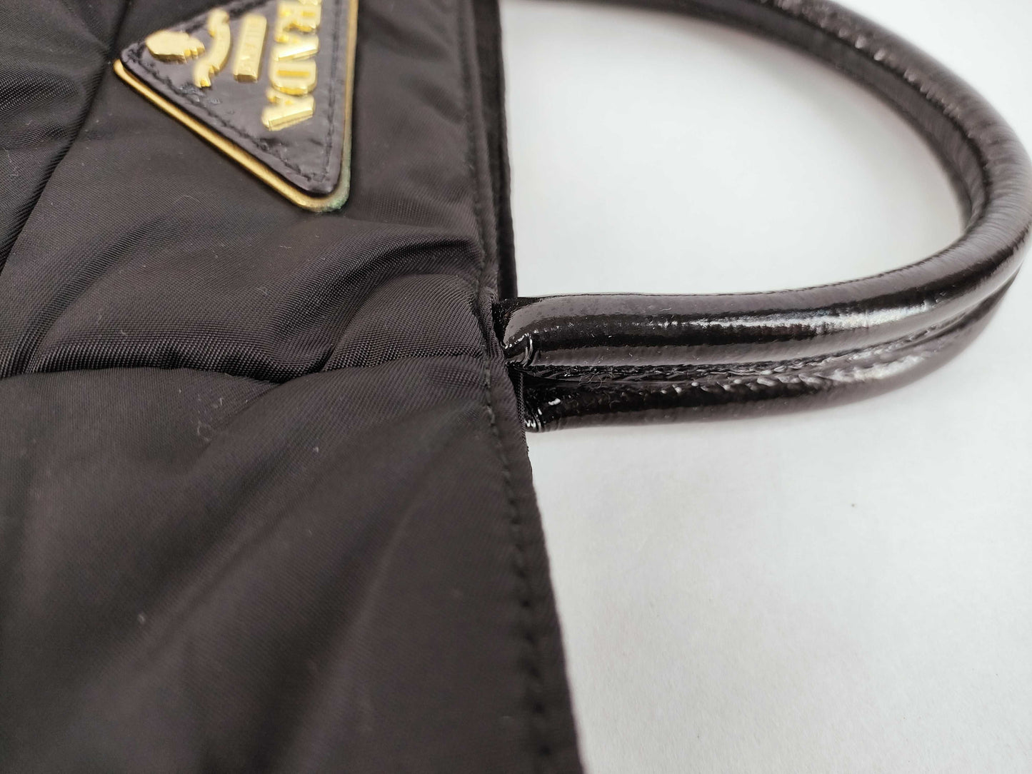 PRADA Nylon PRADA BN1596 2-Way Bag Black Handbag