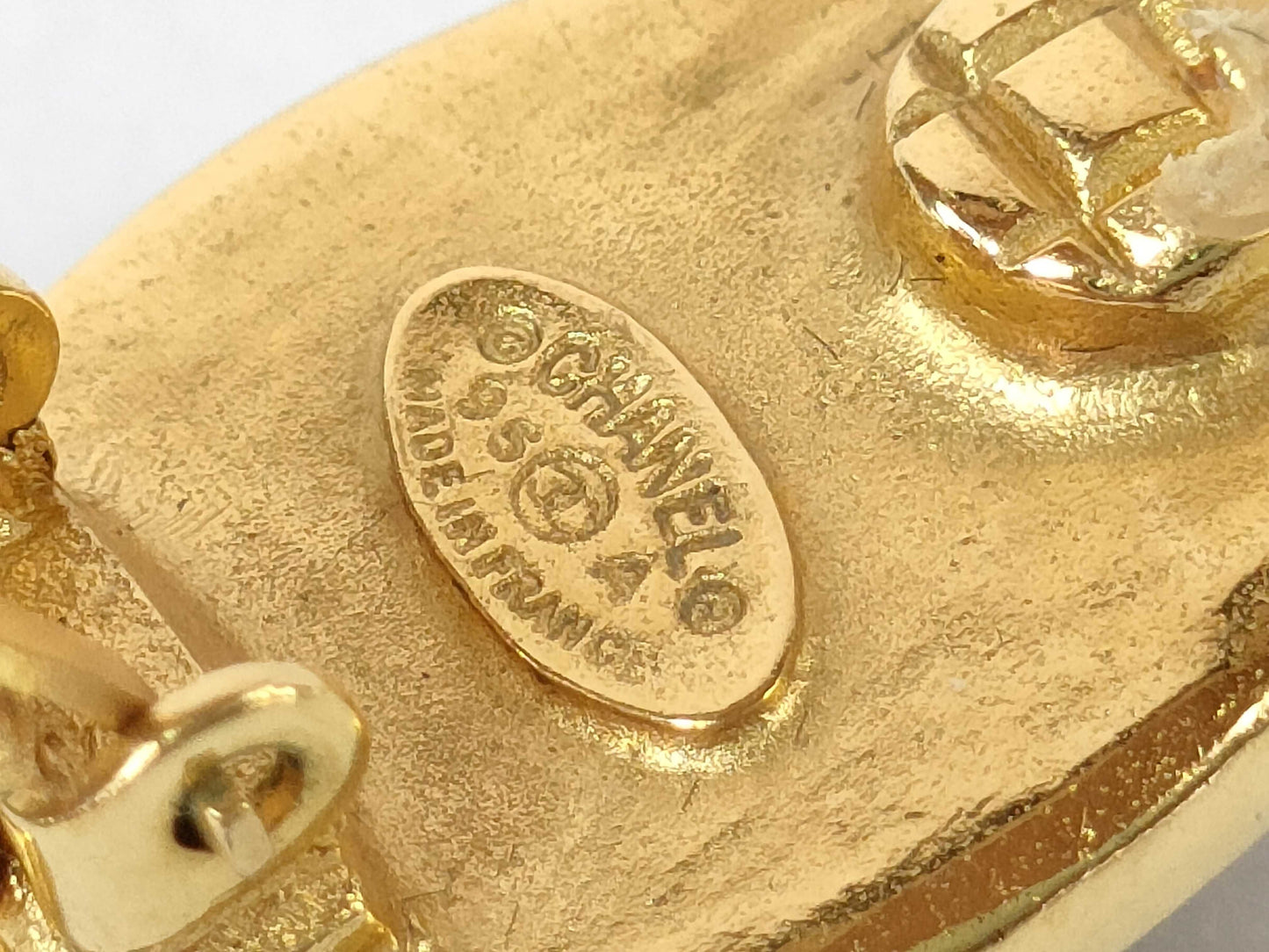 CHANEL Chanel Earrings, Color Stone, Gold, with Box, 95A Earrings