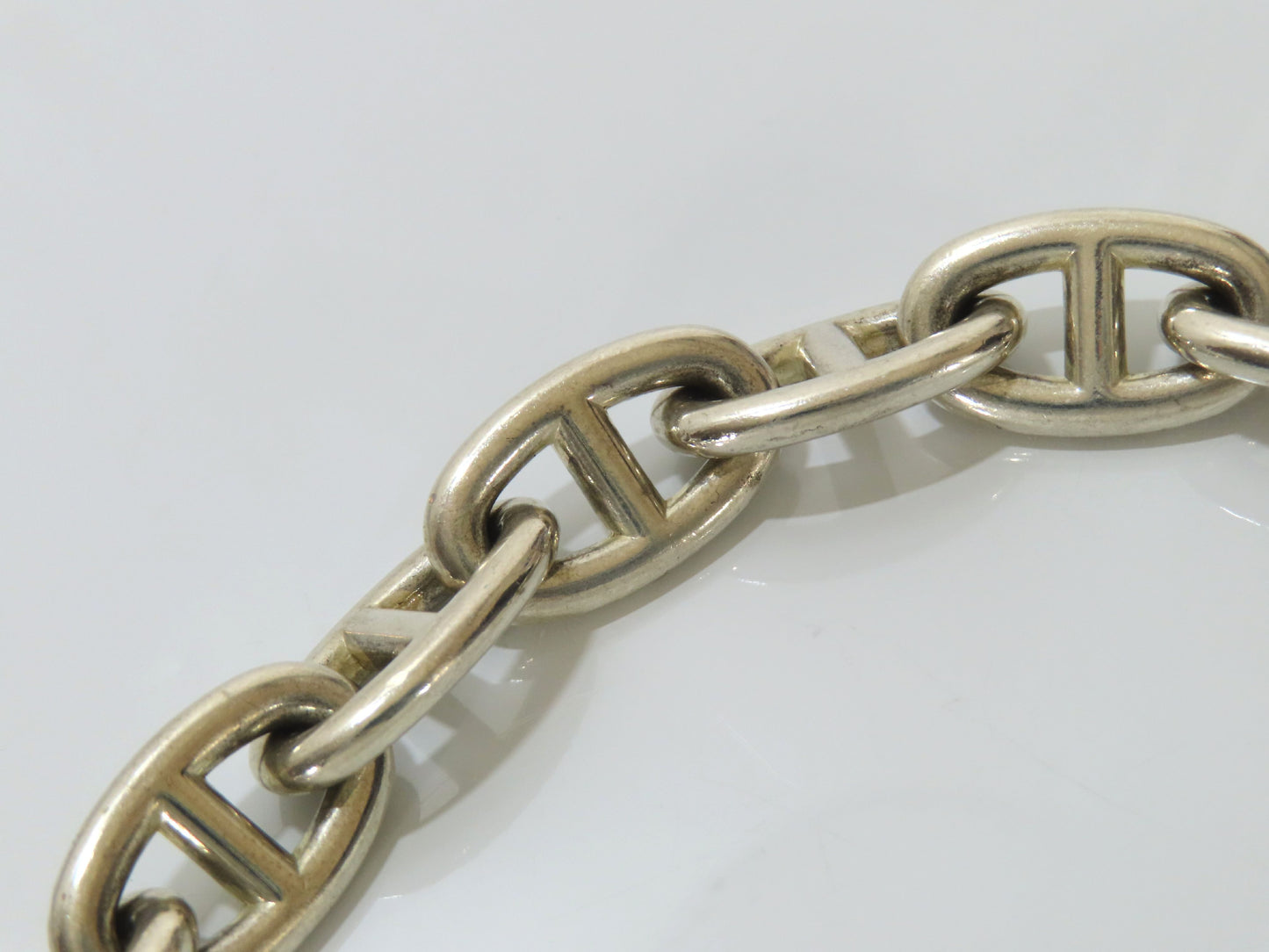 HERMES Chaine d'Ancre TGM Margiela-era Stamped 9-Link SV925 Bracelet 87.1g