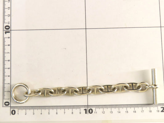 HERMES Chaine d'Ancre TGM Margiela-era Stamped 9-Link SV925 Bracelet 87.1g