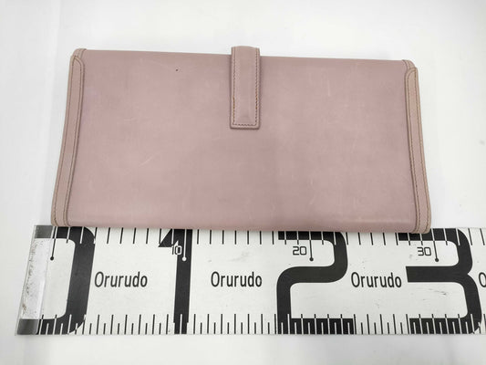 HERMES Jige PM Swift Rose Sakura Second Bag with unclear engraving