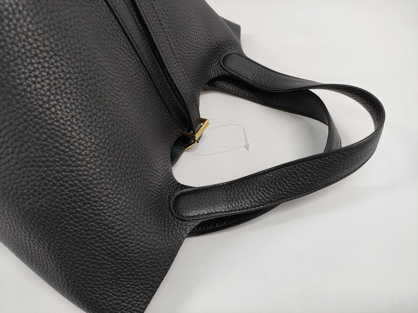HERMES Picotin Lock 22 Black Handbag with Gold Hardware and D Stamp