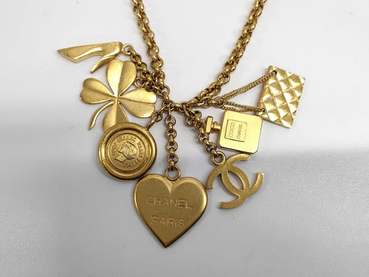 CHANEL Vintage Coco Mark Multi Necklace
