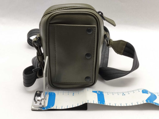 BOTTEGA VENETA Leggero Shoulder Pouch 566214 Leather Khaki Shoulder Bag with Dust Bag