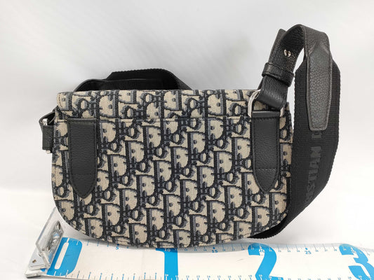 Dior Saddle Trotter Navy Shoulder Bag