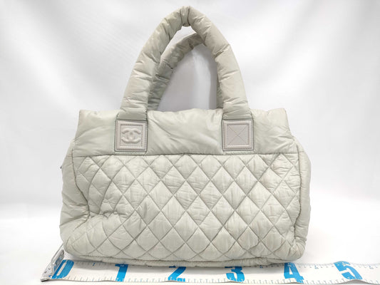 CHANEL Coco Cocoon Nylon Gray Handbag