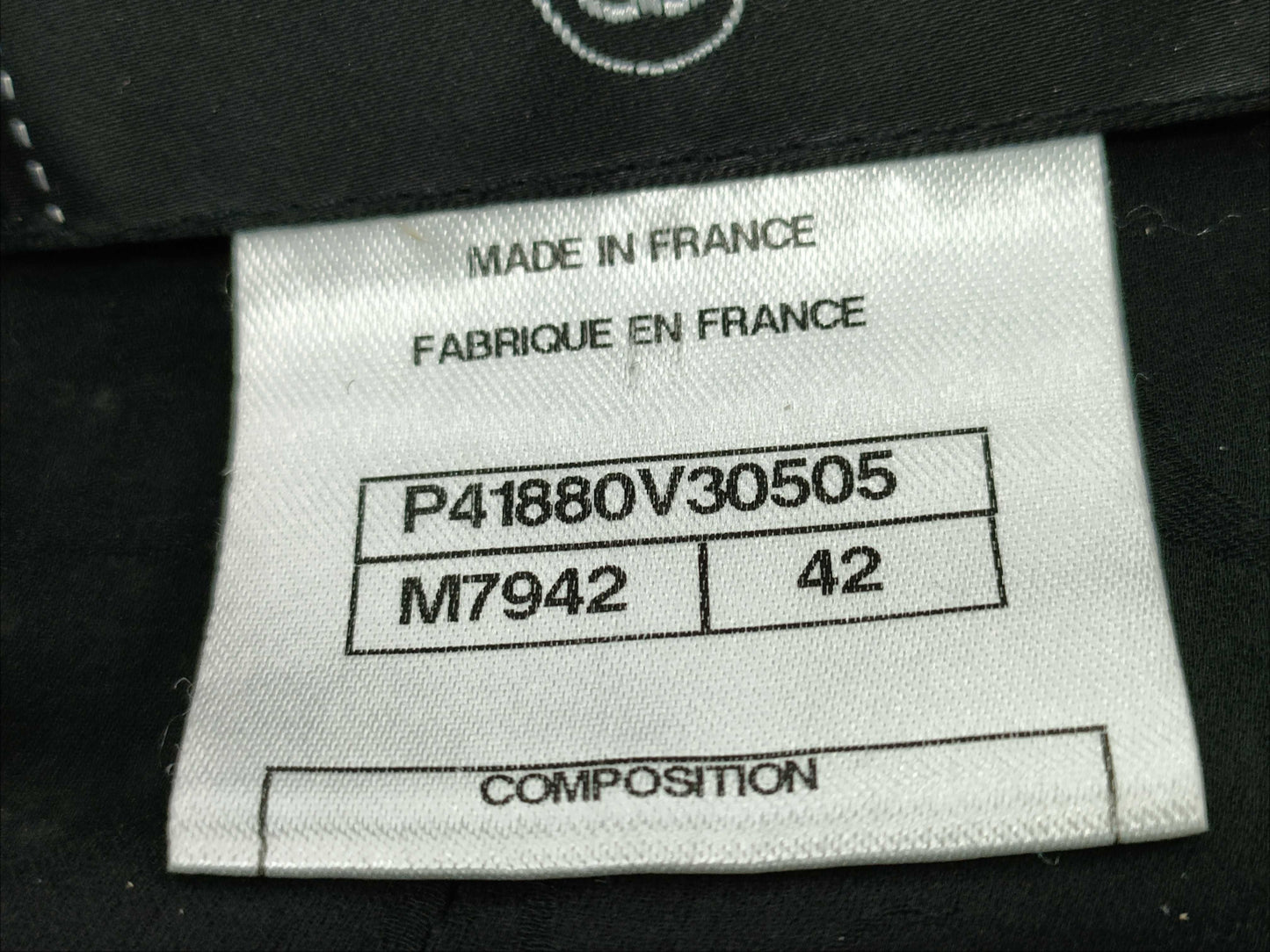 CHANEL Coco Mark Trim Tweed Coat Size 42