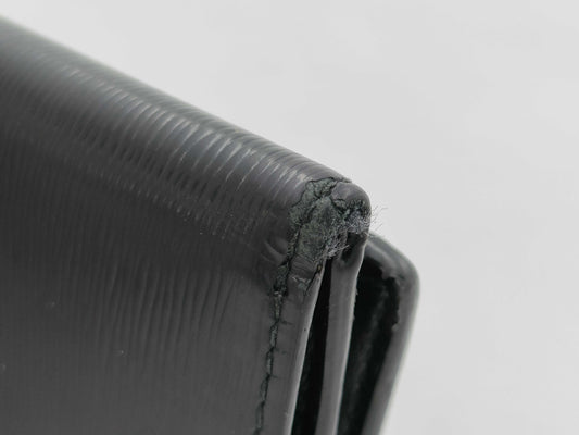 PRADA 1MH021 Leather Trifold Wallet with Triangular Plate, Black, Guarantee and Box Included