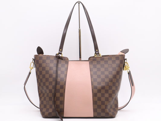 LOUIS VUITTON N44041 Damier Jersey Tote Bag with Shoulder Strap, Cloche, Cadena, and 2 Keys