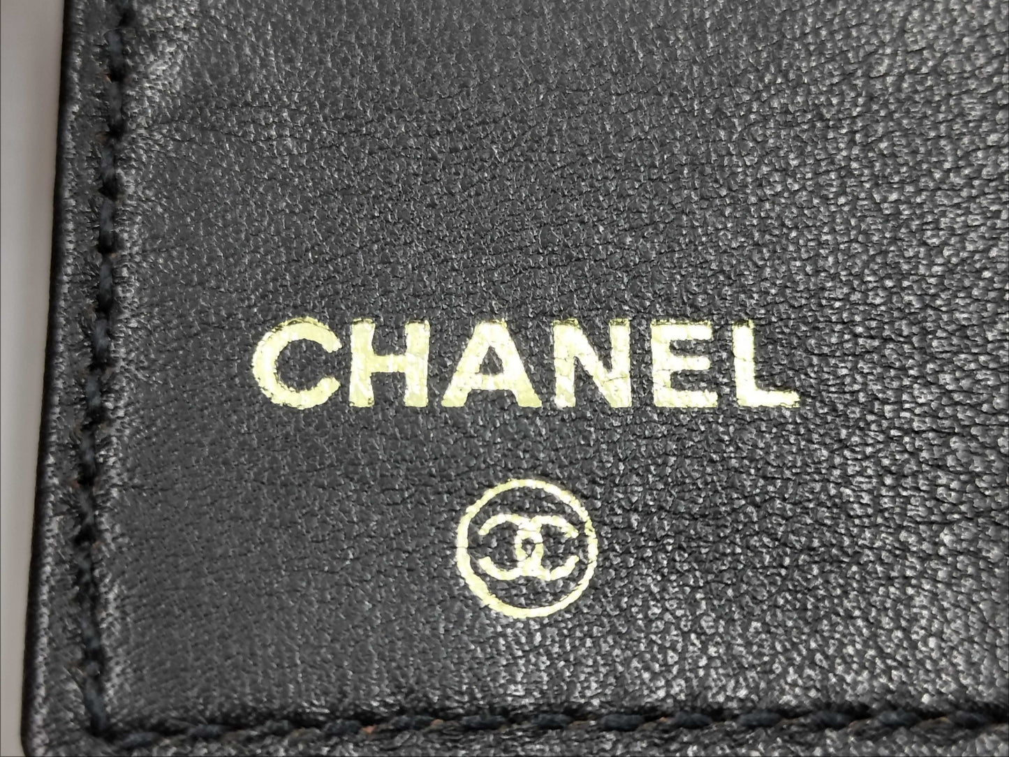 CHANEL Coco Mark Bifold Wallet, Caviar Black, Sticker and Card Holder