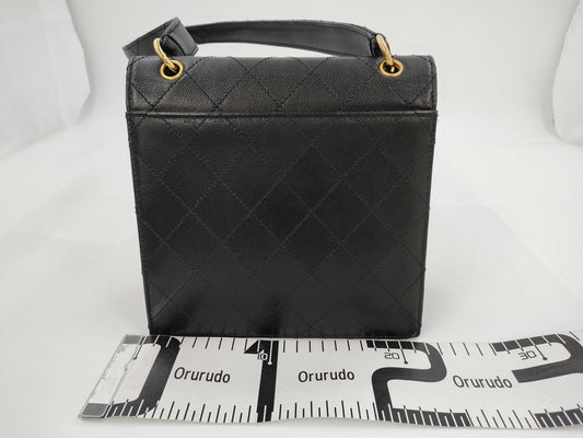 CHANEL One-Shoulder Bag Black Caviar Skin Black No. 5 Shoulder Bag