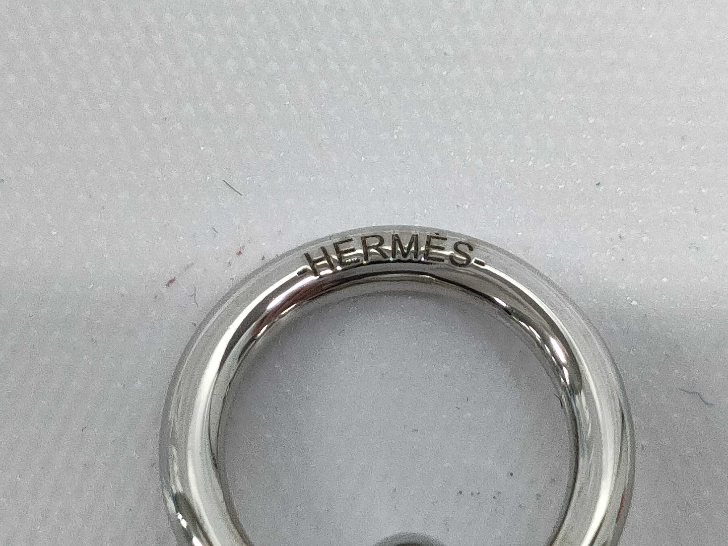 HERMES Metallic Twilly/Scarf Ring Charm