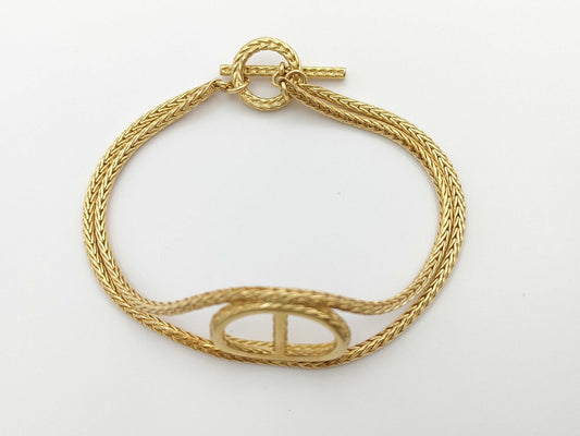 HERMES Farandole #15 Au750 14.2g Bracelet/Bangle