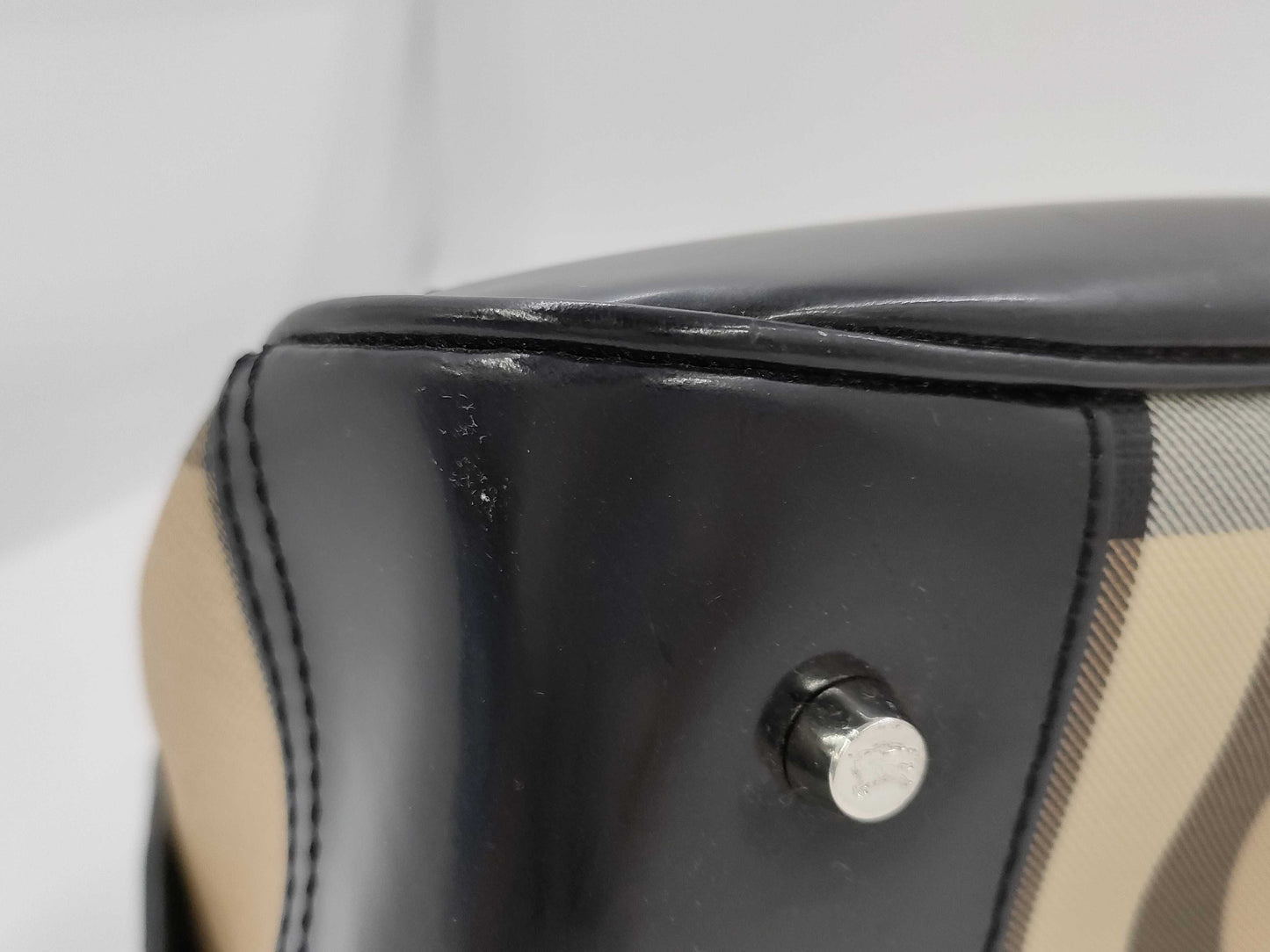 BURBERRY Nova Check Boston Bag